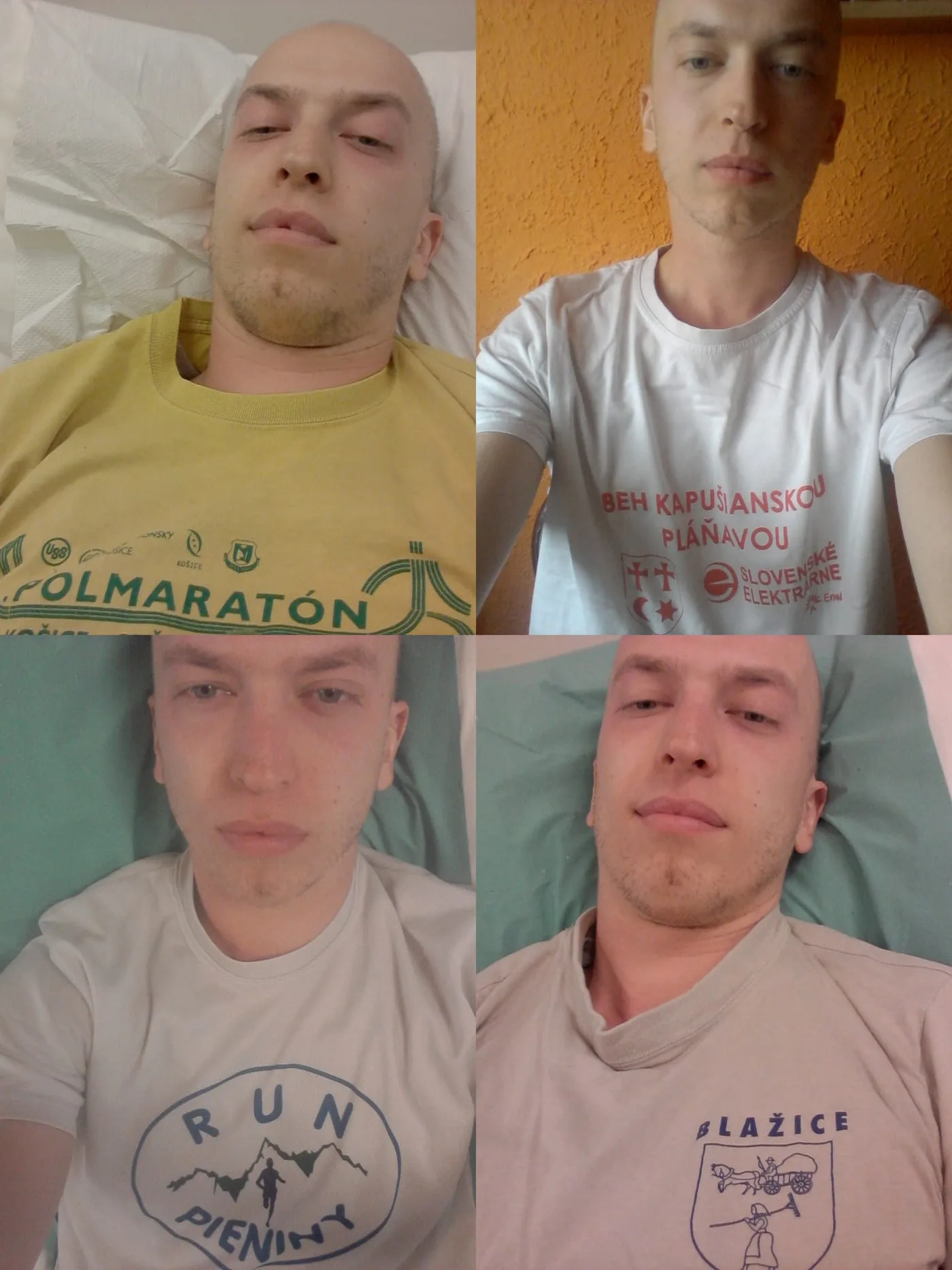 rôzne bežecké tričká