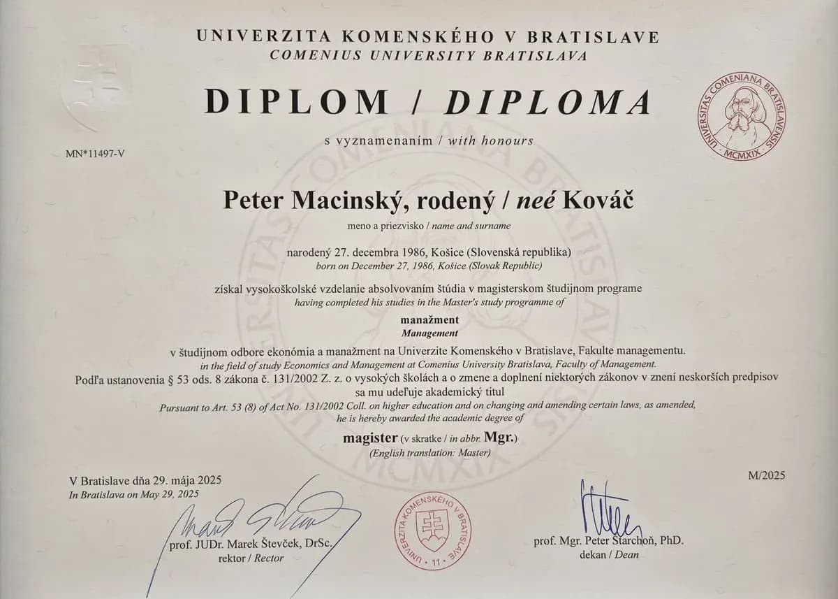 Diplom s vyznamenaním – Algoritmické obchodovanie · UK Bratislava, 2025