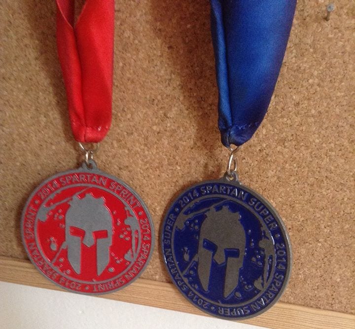 Spartan medaile sprint + super